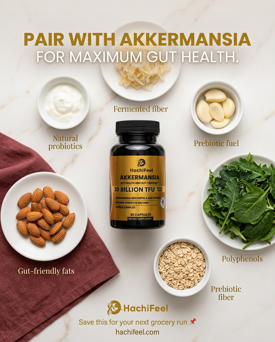 Foods that pair with HachiFeel Akkermansia for gut health